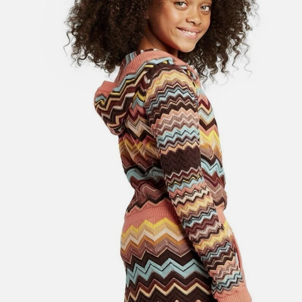 Missoni for Target Zigzag Knit Cardigan in orange and Yellow blue brown siz 12 g